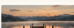 A peaceful lake at dawn